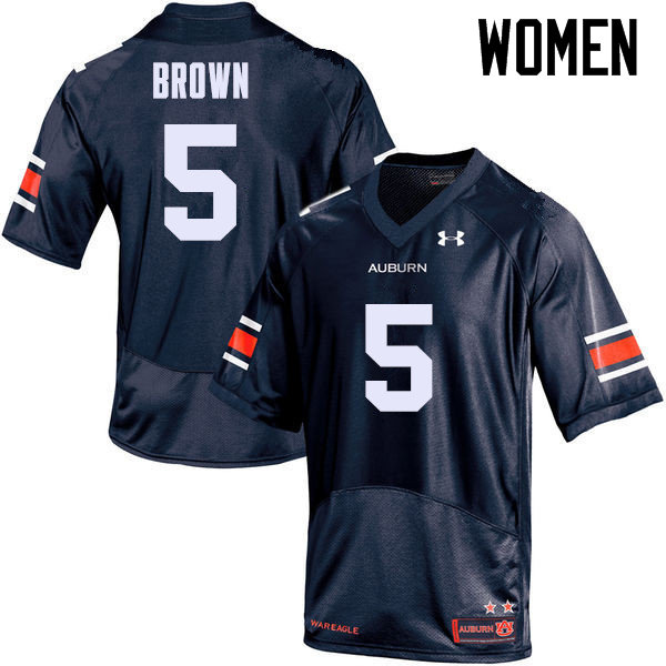 Auburn Tigers Women's Derrick Brown #5 Navy Under Armour Stitched College NCAA Authentic Football Jersey MFA1274FY
